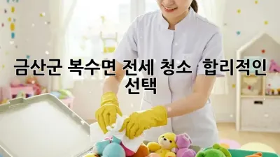금산군 복수면 전세 청소 ✨ 합리적인 선택!