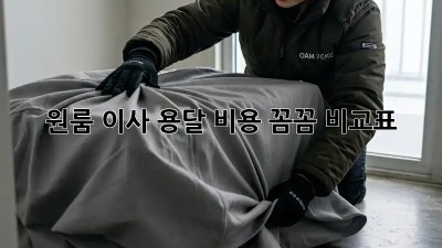원룸 이사, 용달 비용 꼼꼼 비교표!